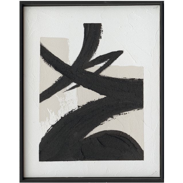 Painting with frame 40x50cm, black line