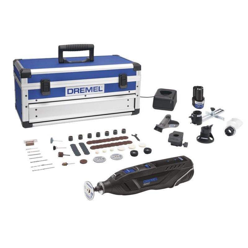 Akkumonitoimityökalu Dremel 8260-5/65 12V 3,0 Ah akulla + 5 lisäosaa 65 tarviketta