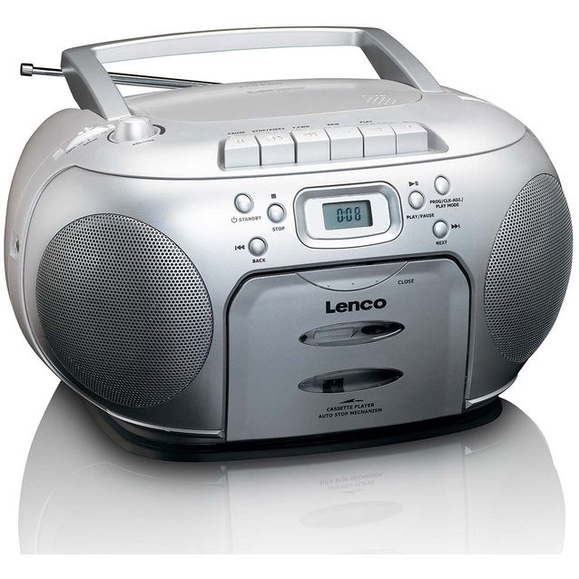 Kasettisoitin Lenco, kannettava, FM/CD