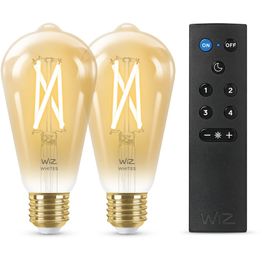 Älylamppu Wiz ST64 Tunable White Wi-Fi 50W meripihka 2kpl + kaukosäädin