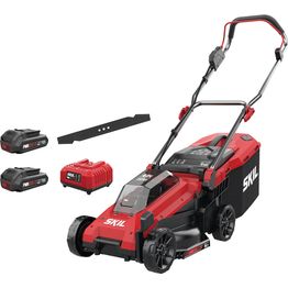 Akkuruohonleikkuri Skil 0130 BA 34 cm 2x20V 2x2,0 Ah akuilla