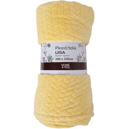 Torkkupeitto Home4You LIISA XL 200x230 cm, keltainen, beige
