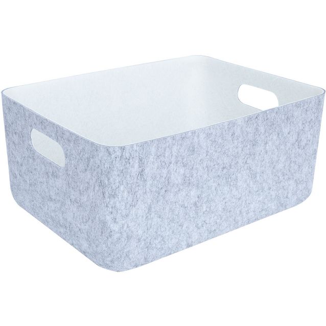 Basket LIDO FELT 36x27xH16cm, light grey