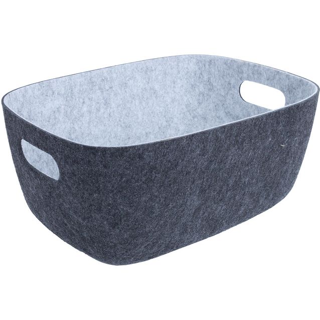 Basket LIDO POP 36x28xH16cm, dark grey