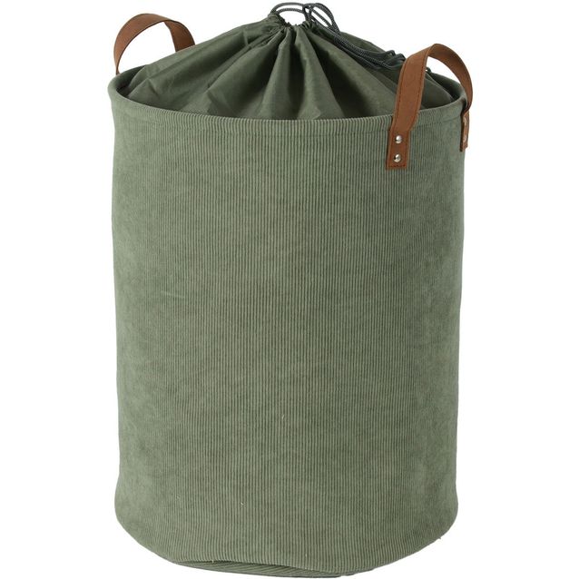 Laundry basket LIDO LEO D38xH48cm, green