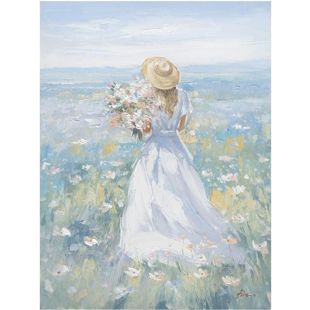 Oil painting 90x120cm, woman walking