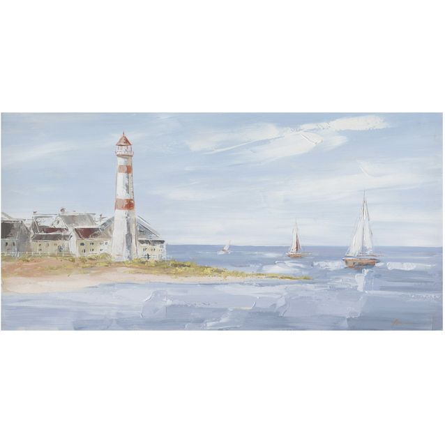 Oil painting 60x120cm, lighthouse