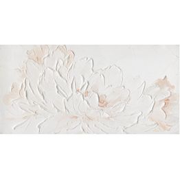 Taulu Home4You 60x120 cm, valkoiset terälehdet, beige