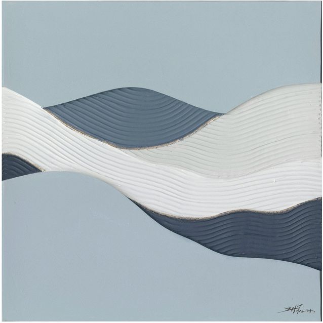 Oil painting 100x100cm, abstract sea