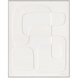 Kehystetty taulu Home4You 80x100 cm, valkoinen muotoaihe