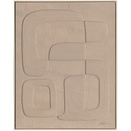 Kehystetty taulu Home4You 80x100 cm, vaaleanruskea muotoaihe, beige