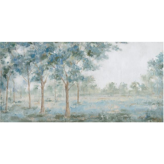 Oil painting 70x150cm, green trees