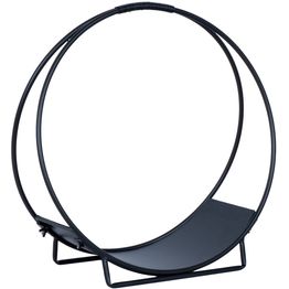 Polttopuuteline Home4You DEIA Wood 50x24xK51 cm, musta