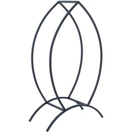 Polttopuuteline Home4You DEIA Forest 52x25xK90 cm, musta