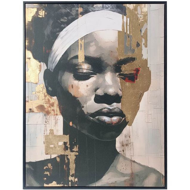 Wall art WALLY 60x80cm, woman in gold 1