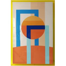 Seinätaulu Home4You WALLY 80x120 cm, abstrakti päivä, akryyli, monivärinen