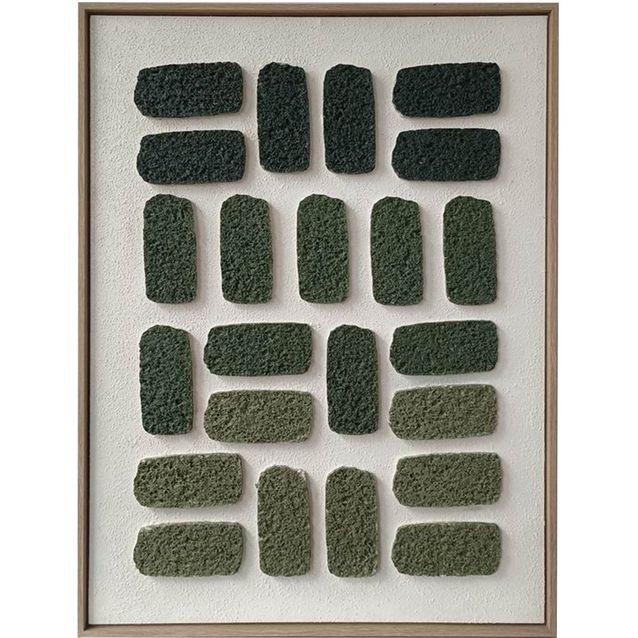 Wall art WALLY 60x80cm, green maze 1