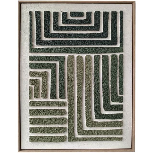 Wall art WALLY 60x80cm, green maze 2