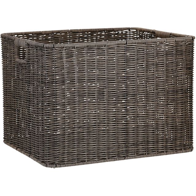 Basket BASILE 42,5x34xH30cm, dark