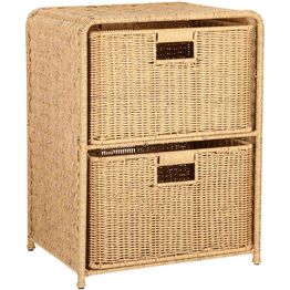 Hylly 2 korilla Home4You BASILE 40x30xK53 cm, luonnonväri, ruskea