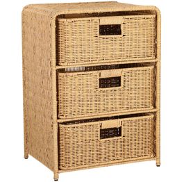 Hylly 3 korilla Home4You BASILE 40x30xK56 cm, luonnonväri, ruskea