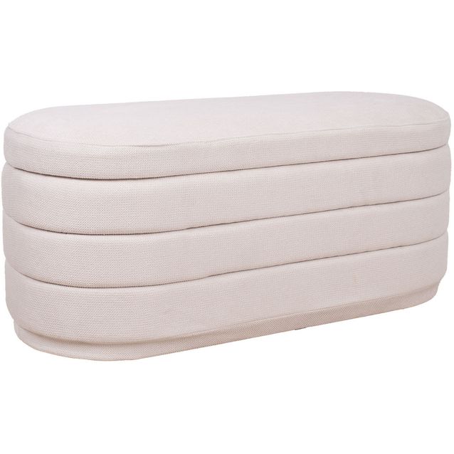 Bench HIRO 104x44xH44cm, white, with storage
