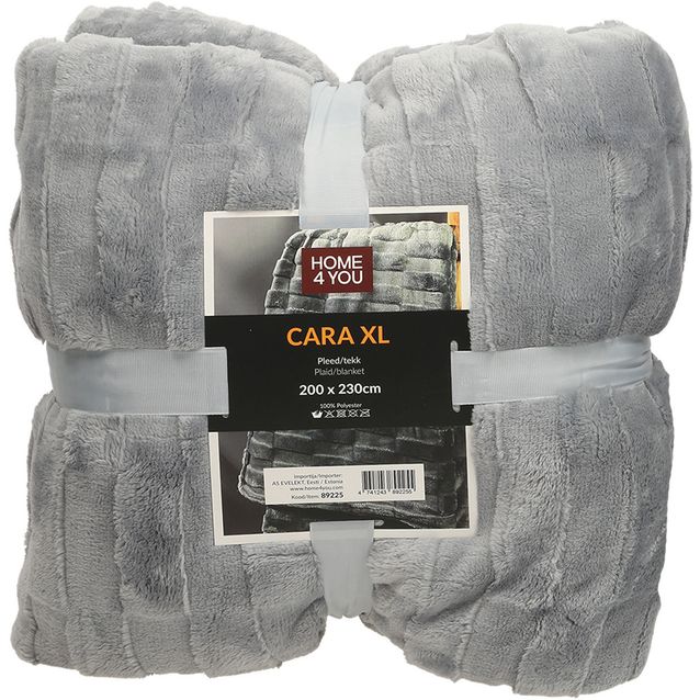 Plaid CARA XL 200x230cm, grey