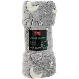 Torkkupeitto Home4You NIGHT LIGHT 150x200 cm, avaruus, harmaa