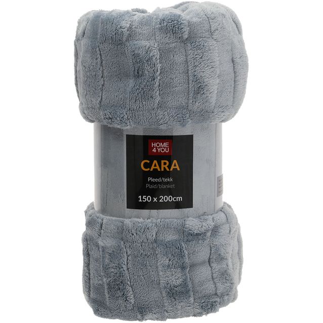 Plaid CARA 150x200cm,  bluish grey