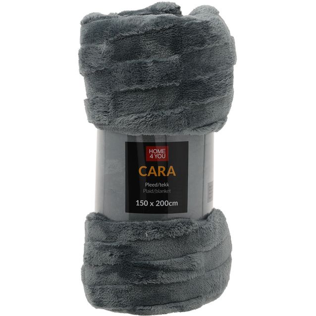 Plaid CARA 150x200cm, dark grey
