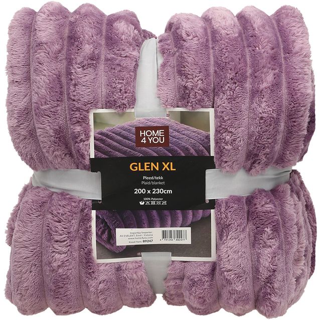 Plaid GLEN XL 200x230cm, Purple