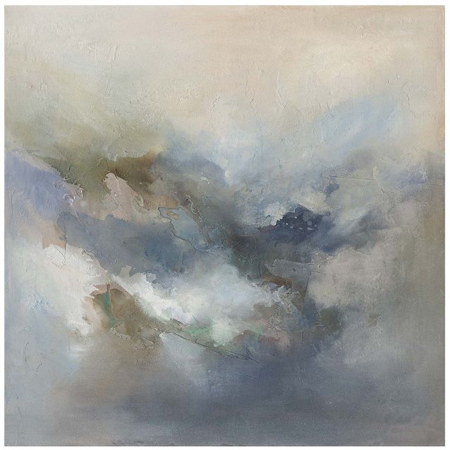 Painting with frame 100x100cm, abstract storm