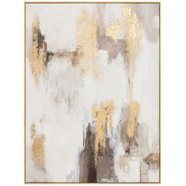 Kehystetty taulu Home4You 90x120 cm, abstrakti hohde, beige
