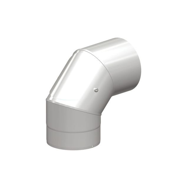 90° kulma tarkastusluukulla Schiedel PrimaSmooth 150mm musta