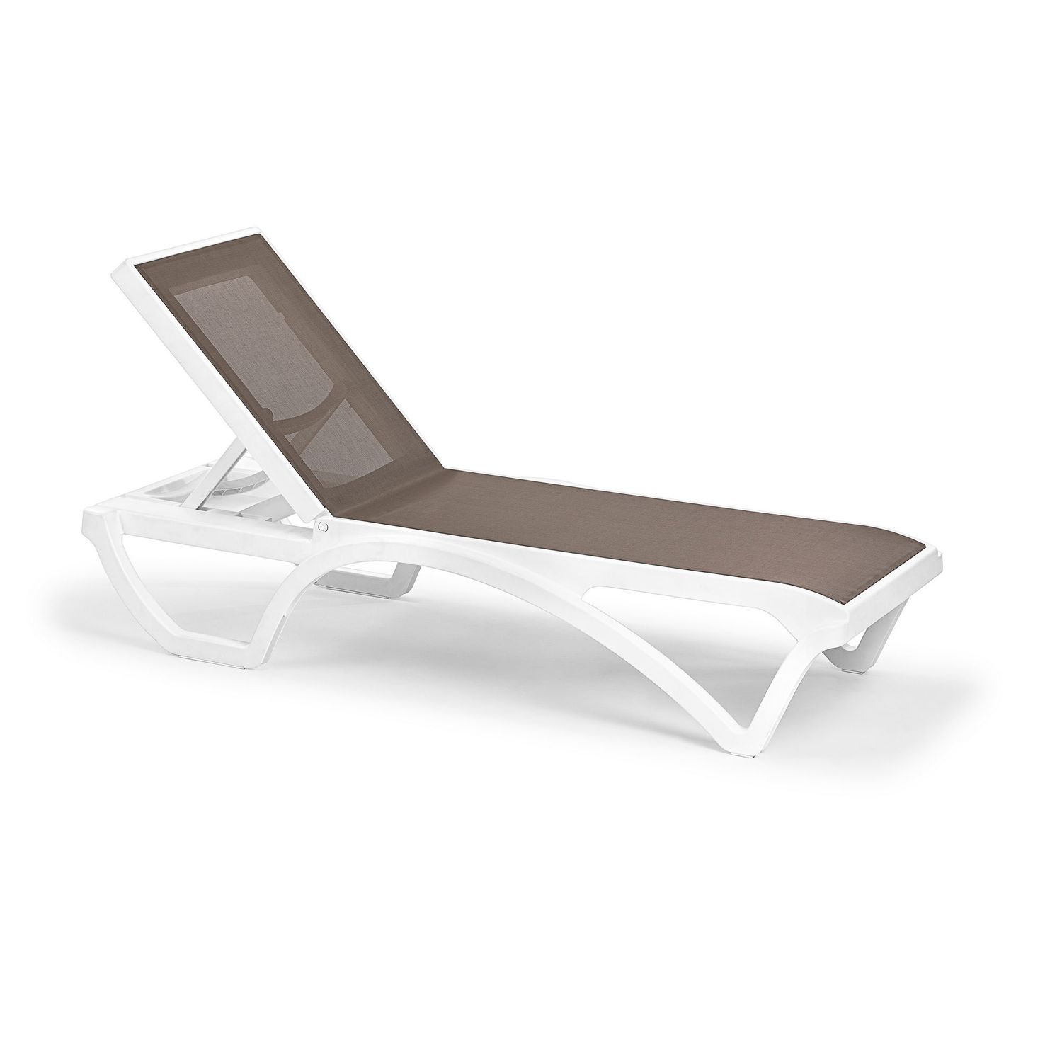 Aurinkotuoli Linento Garden Royal Mesh Sunlounger muovi beige/valkoinen