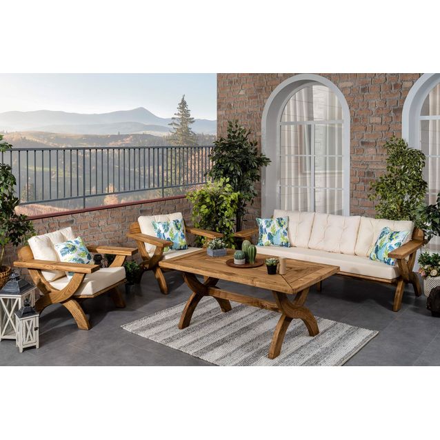 Oleskeluryhmä Linento Garden Albatros, 5-istuttava, beige