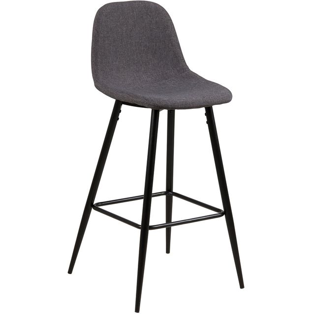 Bar stool WILMA grey/black