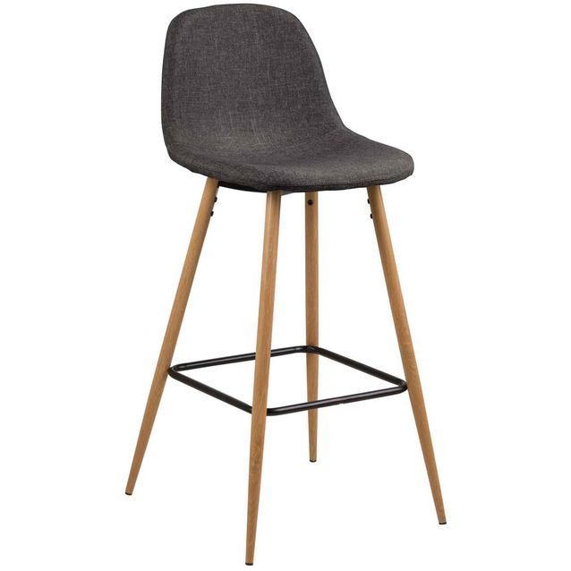 Bar stool WILMA grey
