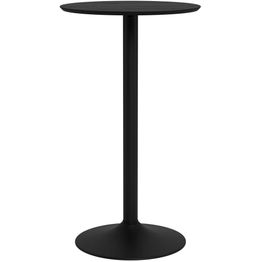 Baaripöytä Home4You IBIZA Ø60xK105 cm, musta/saarni