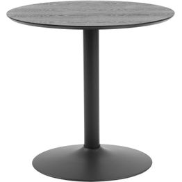 Ruokapöytä Home4You IBIZA Ø80xK75 cm, musta