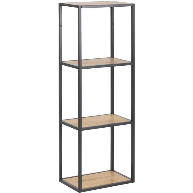 Wall shelf SEAFORD 24x37xH108cm, oak
