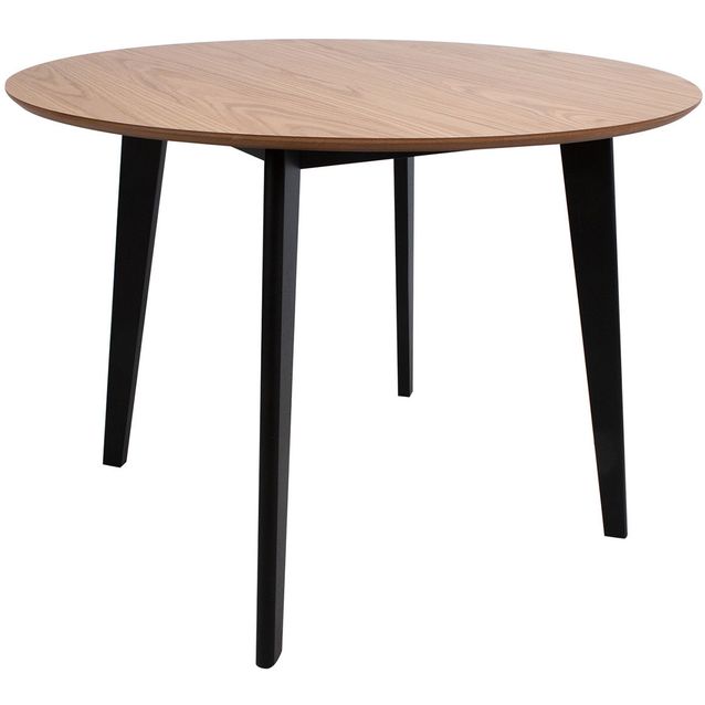 Dining table ROXBY D105xH76cm, oak/black
