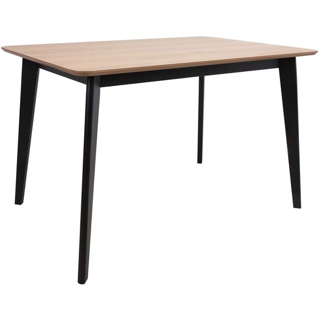 Dining table ROXBY 120x80xH76cm, oak/black