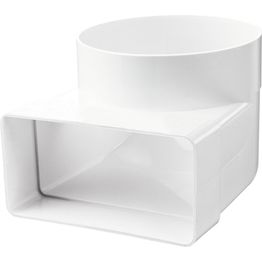 IV-kanavien muuntoliitin Airsec 55x110 -100 mm, 90°, muovi