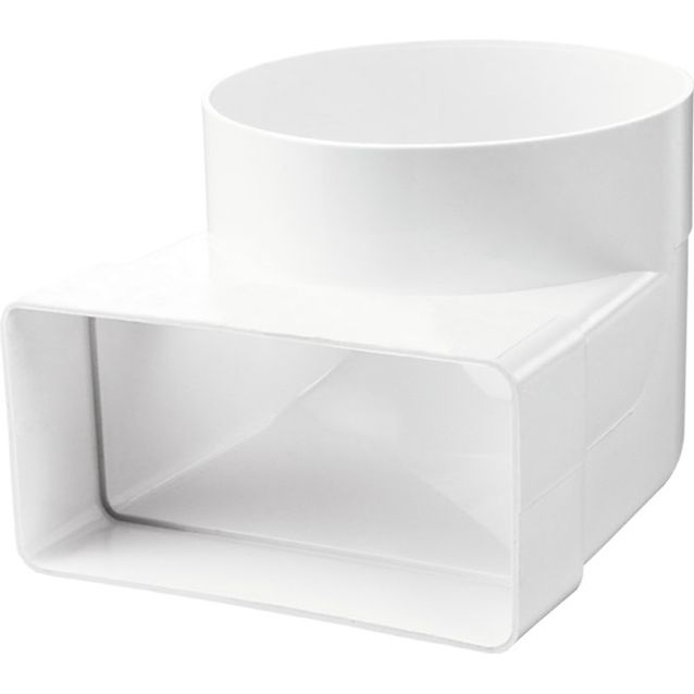 IV-kanavien muuntoliitin Airsec 55x110 -100 mm, 90°, muovi