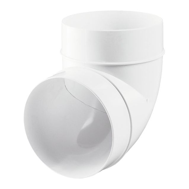 IV-kanavan käyrä Airsec 125 mm, 90°, muovi