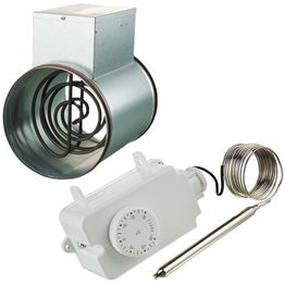 Kanavalämmitin Airsec 160 mm / 2400 W + termostaatti