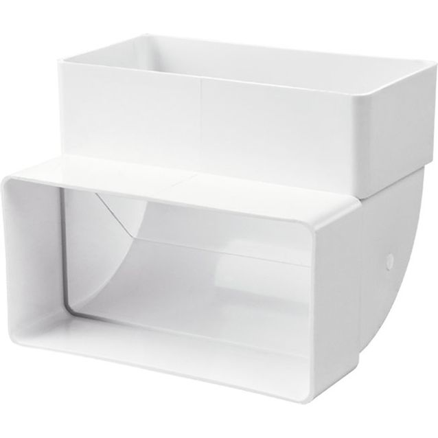 IV-kanavan käyrä Airsec 55x110 mm, 90°, vertikaalinen, muovi