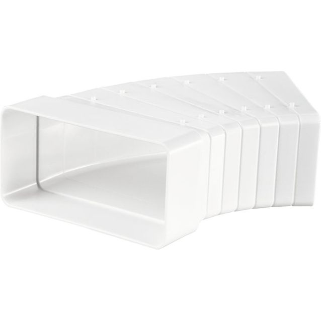IV-kanavan käyrä Airsec 55x110 mm, 0-45°, horisontaalinen, muovi  