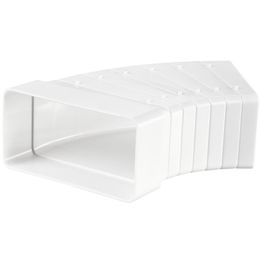 IV-kanavan käyrä Airsec horisontaalinen 60x204 mm 0-45° muovi